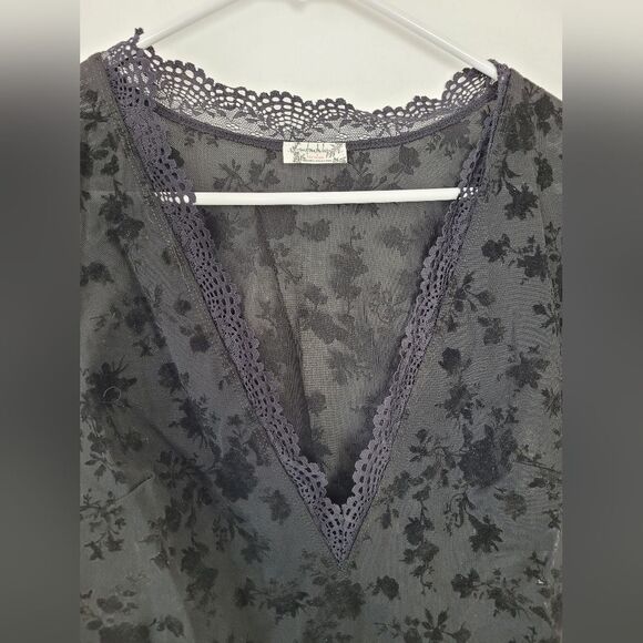 NEW Intimately Free People Bodysuit Black Lace Babes In Bandeaus Size Large - Picture 8 of 12